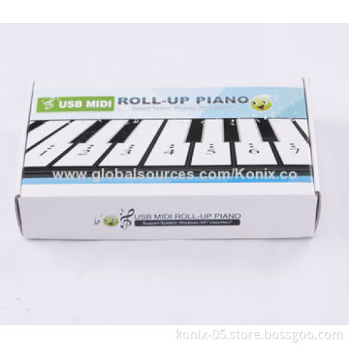 Hot selling silicone digital roll-up piano for kids